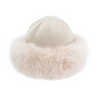 MITCHIE'S KNIT WOOL HAT WITH FUR TRIM