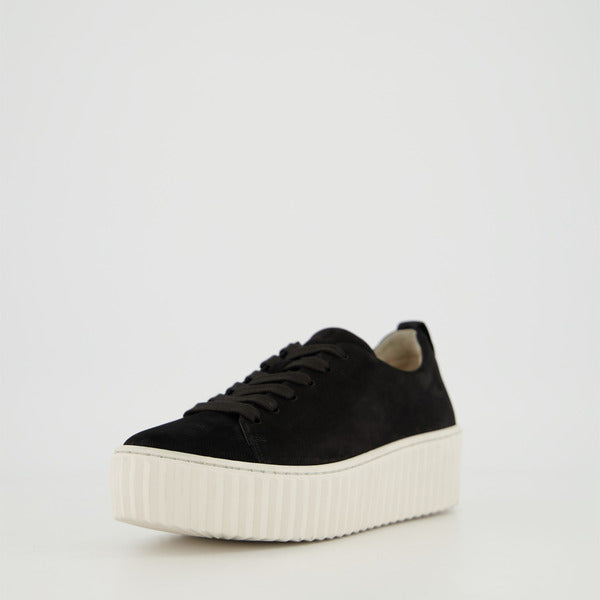 Black Suede Platform Sneaker The Apple Tree