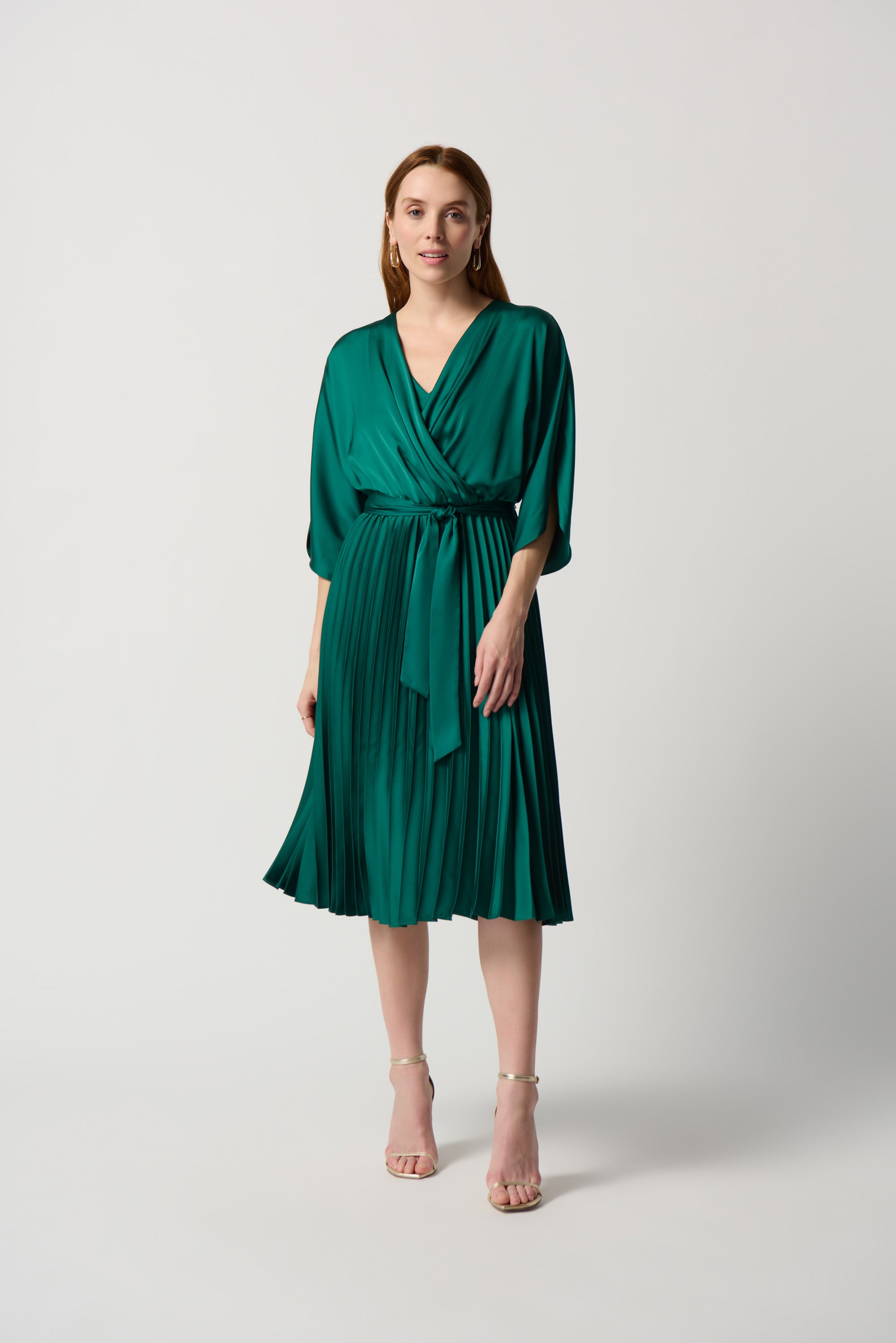 ワンピース theredthread S ribbon dress pleats THEREDTHREAD / ザレッドスレッド】S ribbon dress pleats