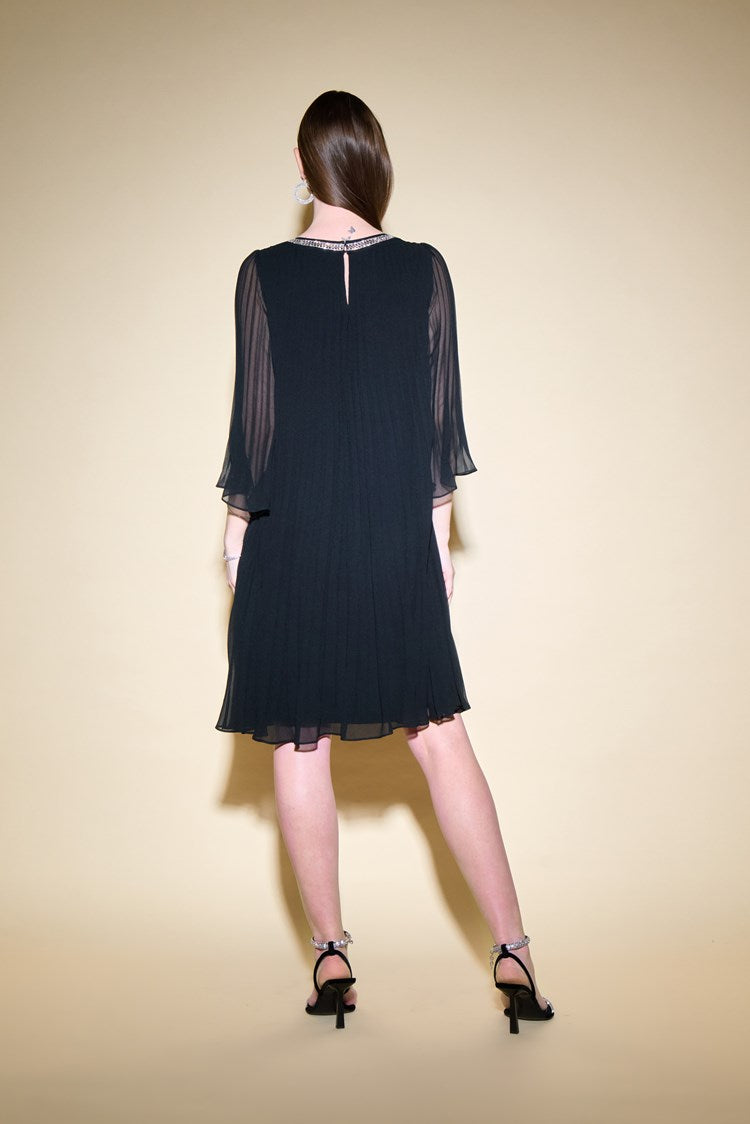 Joseph Ribkoff Pleated Chiffon Trapeze Dress – The Apple Tree
