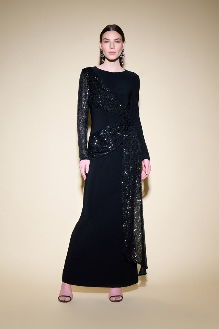 Joseph Ribkoff BOATNECK LONG OCCASION DRESS – The Apple Tree