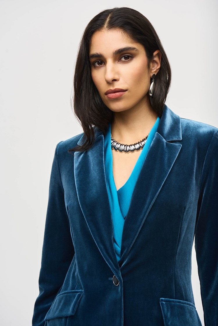 JOSEPH RIBKOFF VELVET FITTED BLAZER – The Apple Tree JOSEPH RIBKOFF VELVET FITTED BLAZER – The Apple Tree