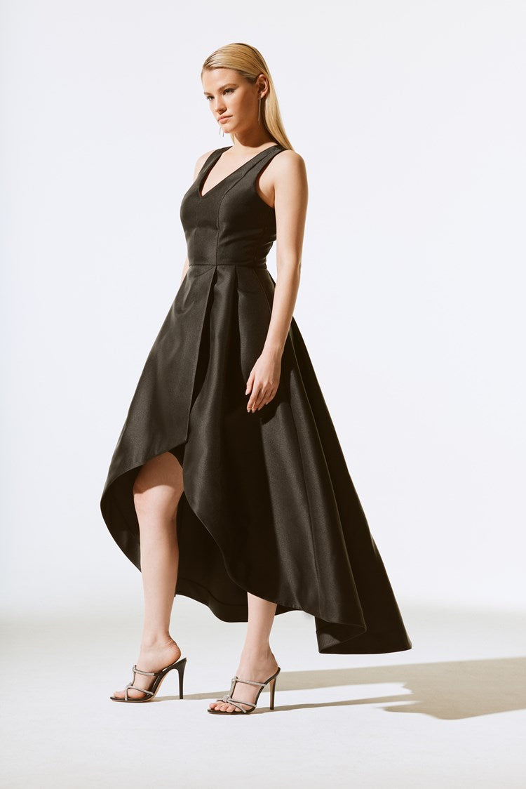 Joseph Ribkoff Black Woven Twill Fit And Flare Gown Black / UK 6 Joseph Ribkoff Black Woven Twill Fit And Flare Gown Black / UK 6