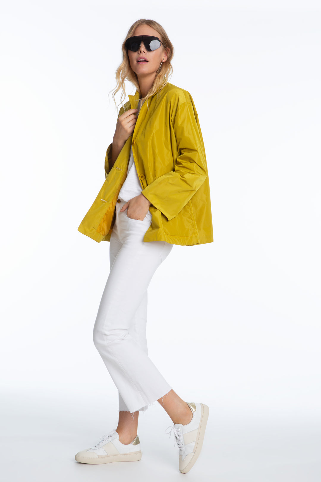 Elliott Lauren TAFFETA BUTTON FRONT JACKET The Apple Tree