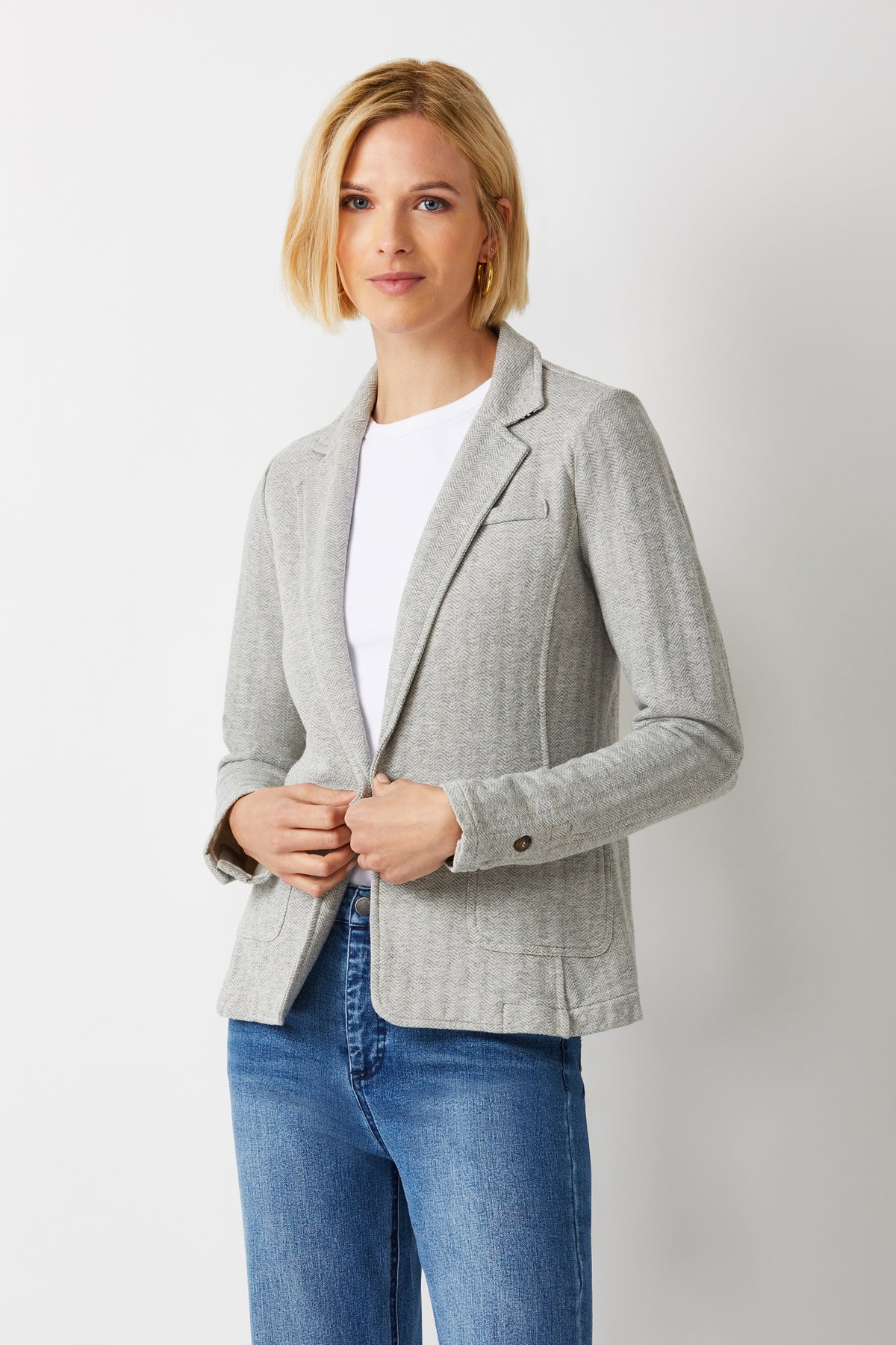 Chelsea Knit Blazer - Grey Melange - Hatley US